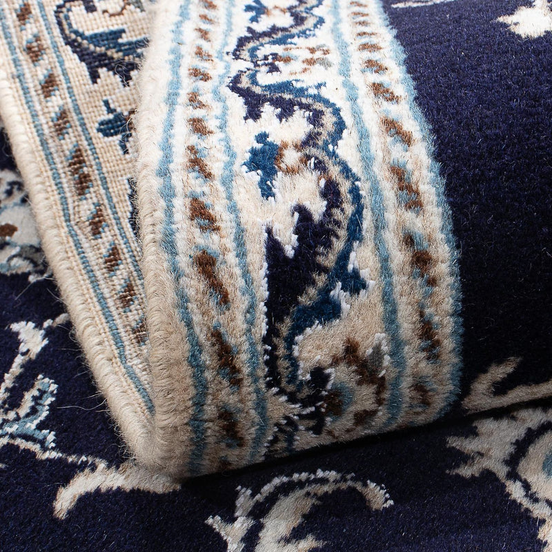 Tapis persan - Nain - 149 x 94 cm - bleu foncé