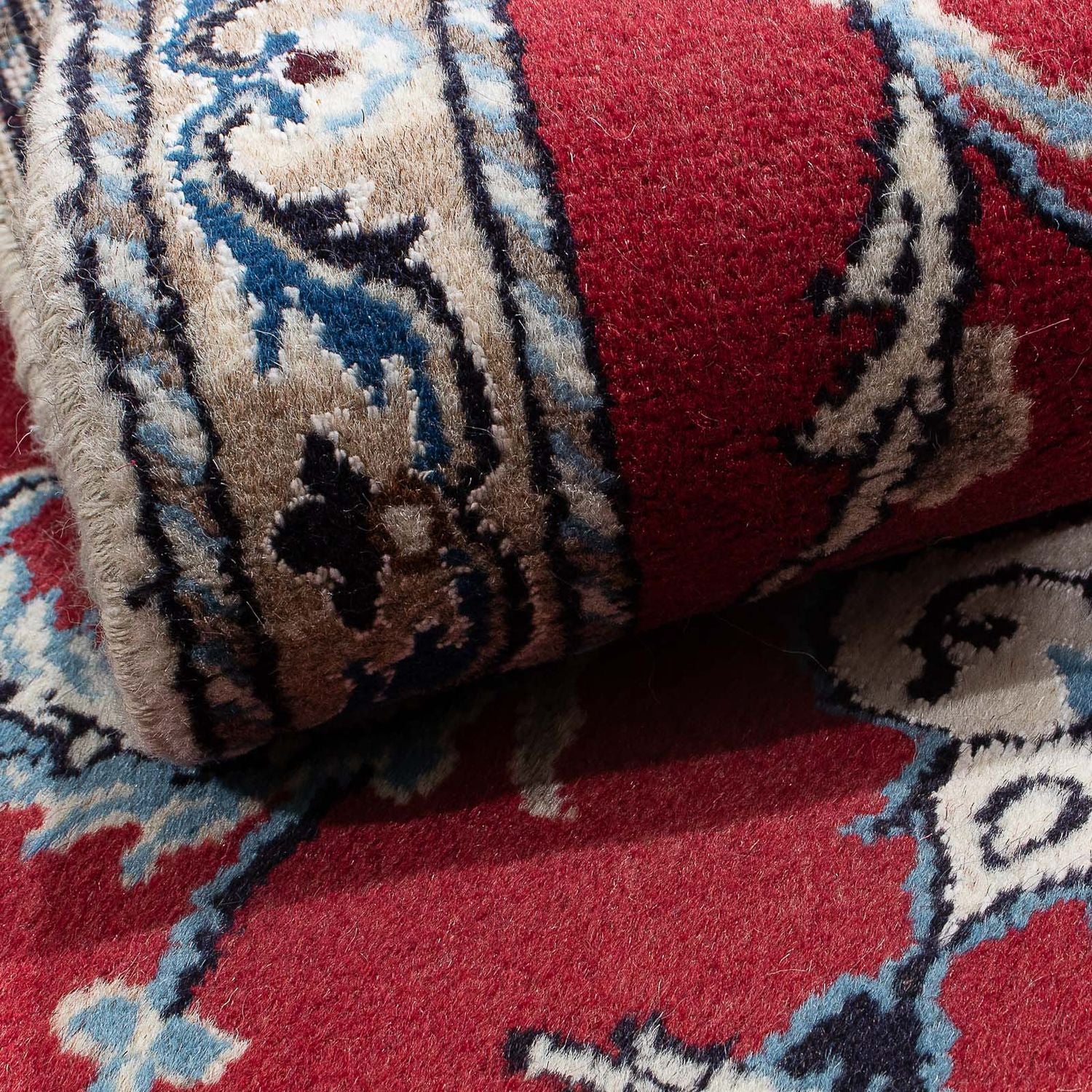 Tapis persan - Nain - 135 x 88 cm - rouge foncé