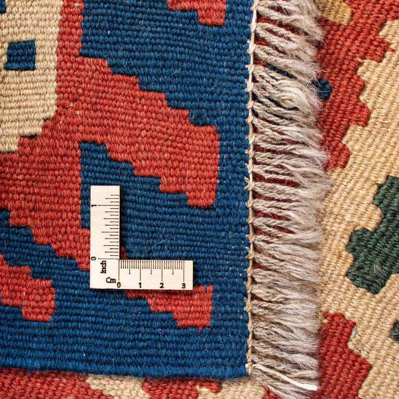 Tapis Kelim - Oriental - 206 x 156 cm - rouge foncé