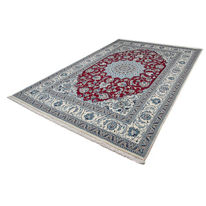Tapis persan - Nain - 298 x 193 cm - rouge foncé