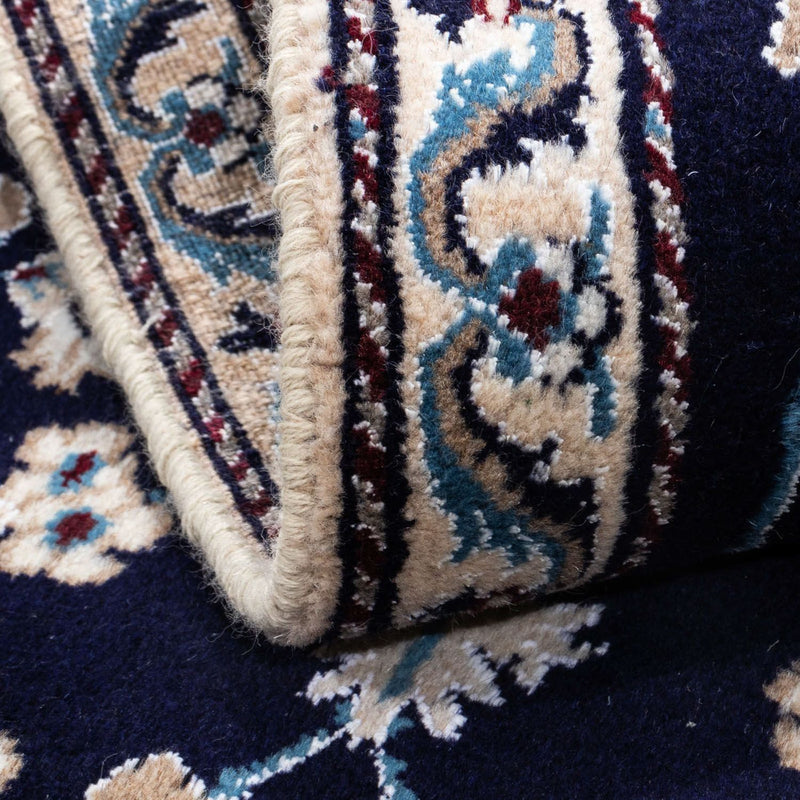 Tapis persan - Nain - 141 x 67 cm - bleu foncé