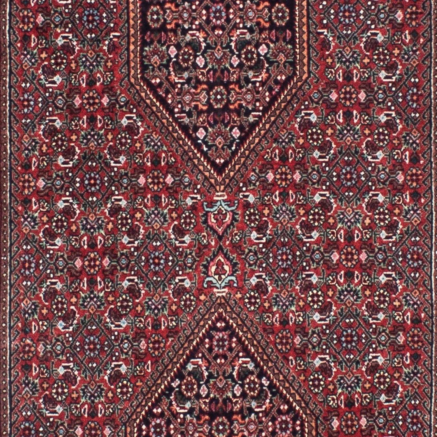 Tapis de couloir Tapis persan - Bidjar - 324 x 83 cm - rouge