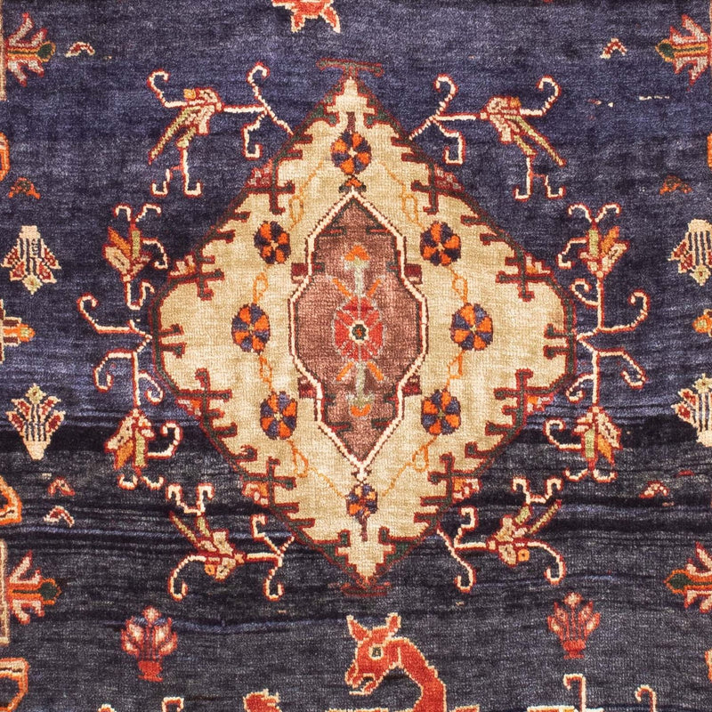 Tapis persan - Nomadic - 170 x 117 cm - bleu foncé