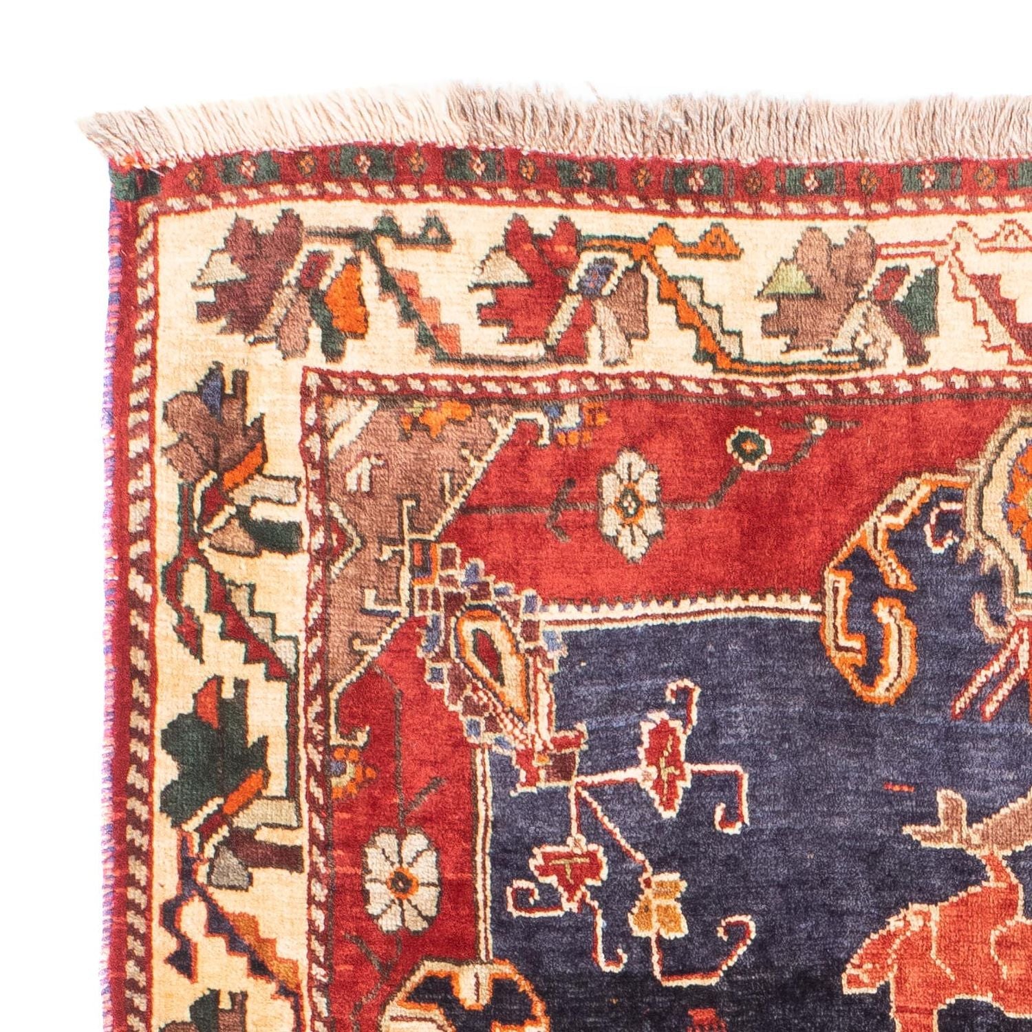 Tapis persan - Nomadic - 170 x 117 cm - bleu foncé