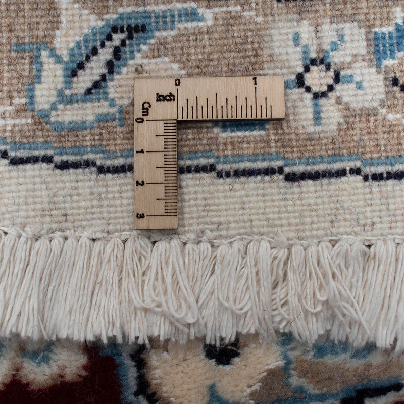 Tapis persan - Nain ronde  - 250 x 250 cm - rouge foncé