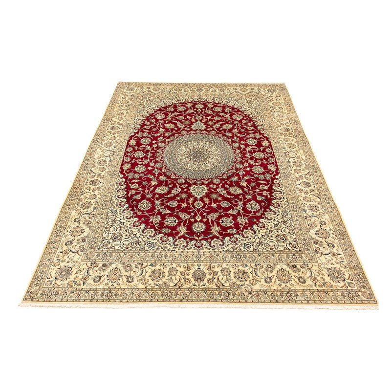 Tapis persan - Nain - Royal - 408 x 300 cm - rouge foncé