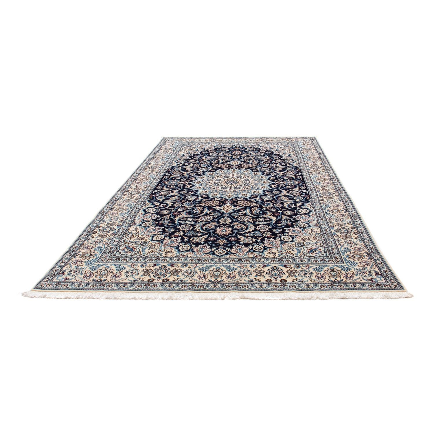 Tapis persan - Nain - Royal - 291 x 200 cm - bleu foncé