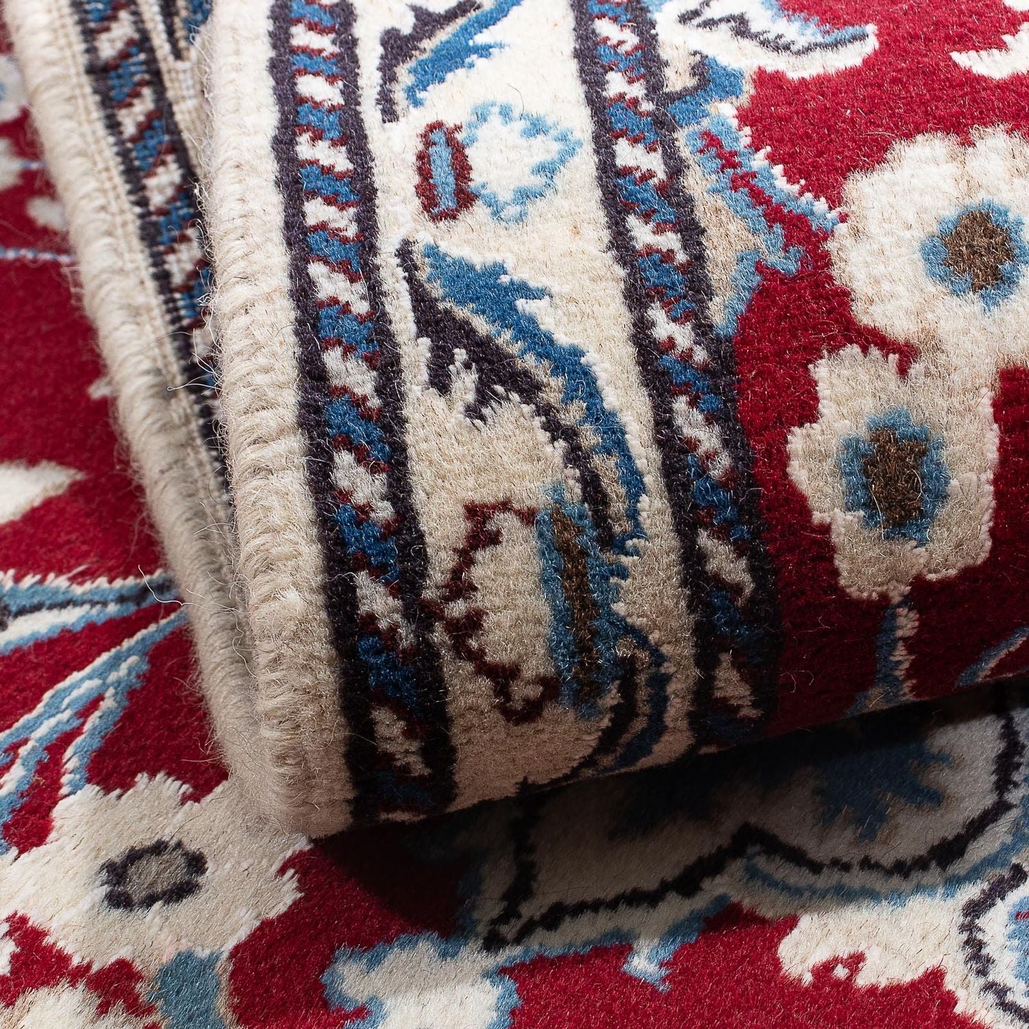 Tapis persan - Nain - 138 x 89 cm - rouge foncé