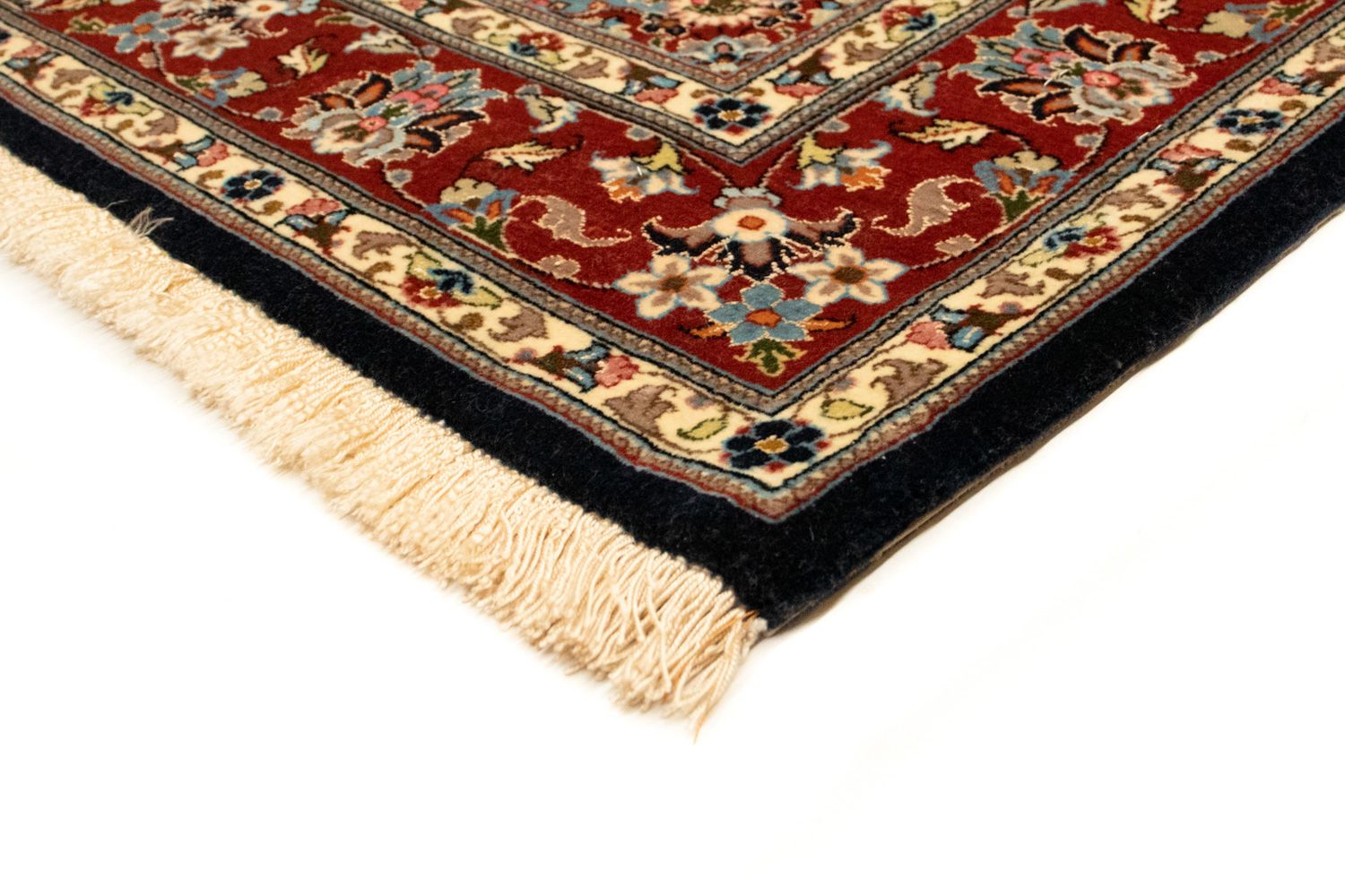 Perserteppich - Ghom 151 x 105 cm - schwarz