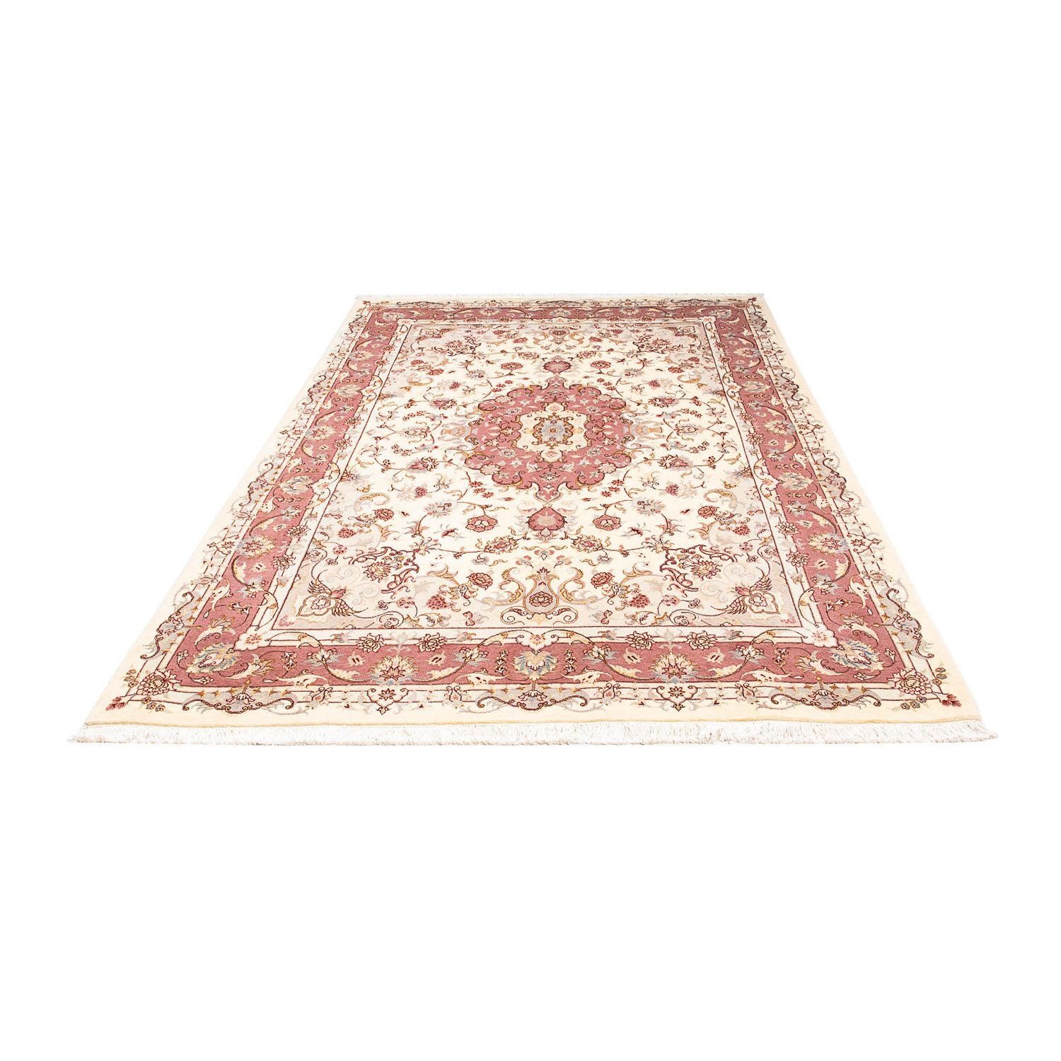 Tapis persan - Tabriz - Royal - 242 x 167 cm - beige