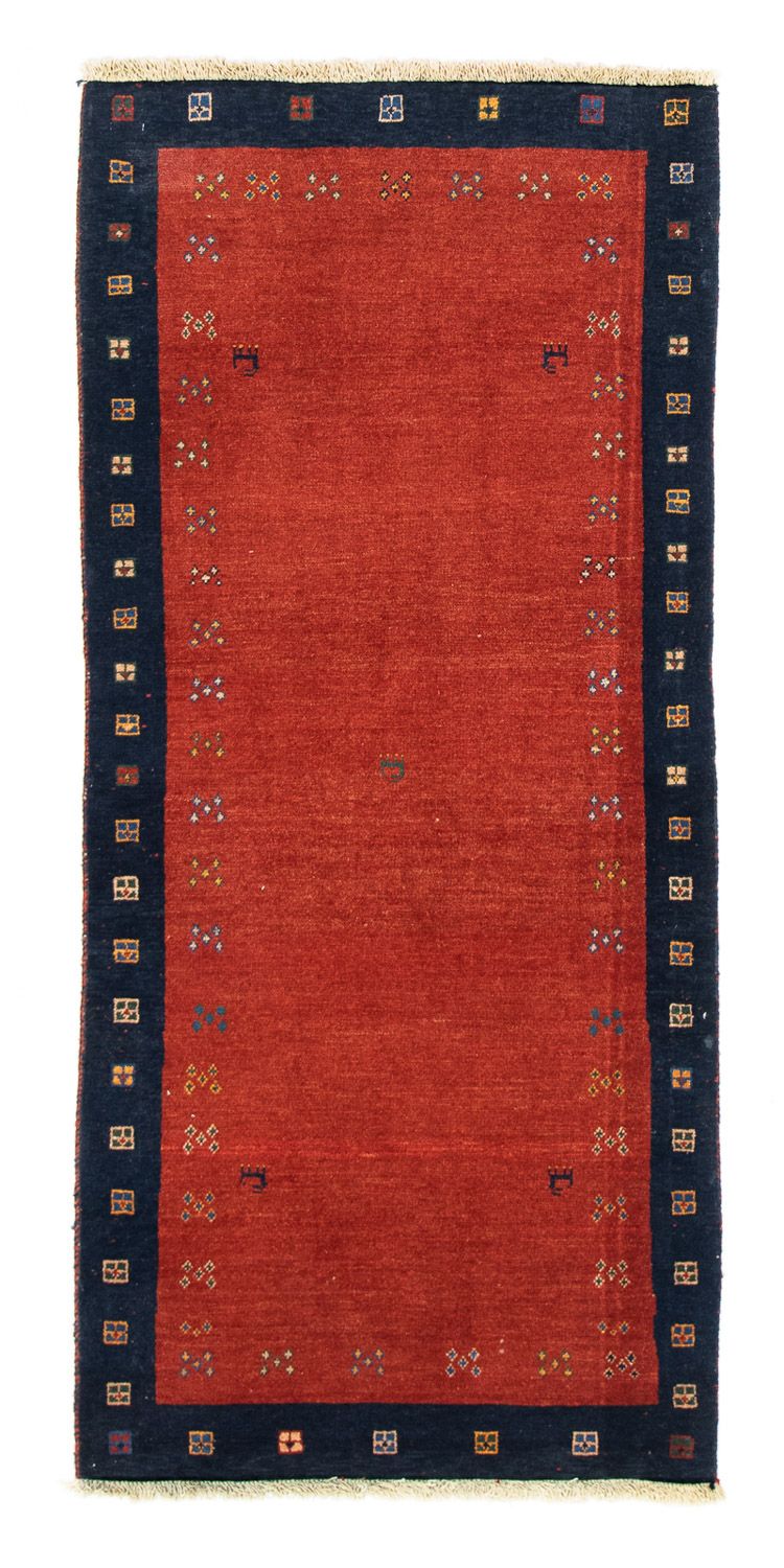 Tapis de couloir Tapis Gabbeh - Loribaft Persan - 190 x 85 cm - rouge