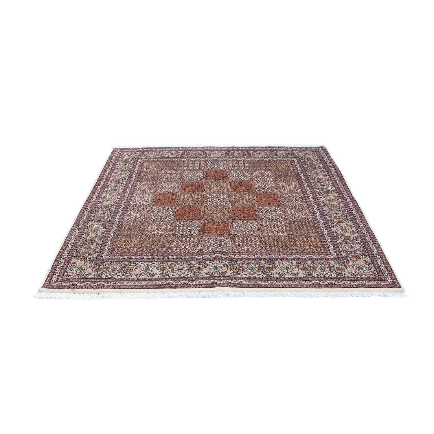 Tapis persan - Tabriz carré  - 153 x 150 cm - rouge foncé