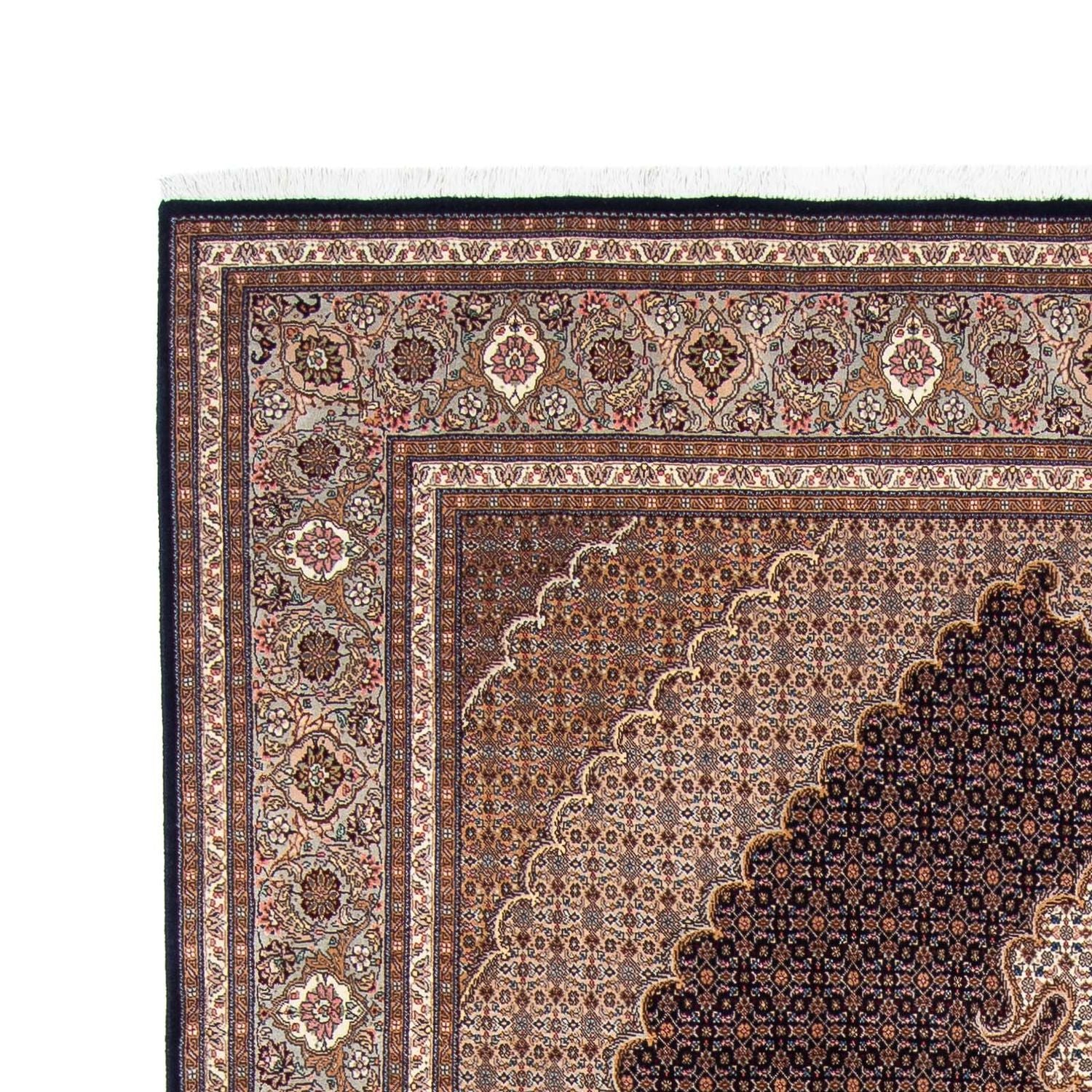 Tapis persan - Tabriz - 310 x 200 cm - bleu foncé