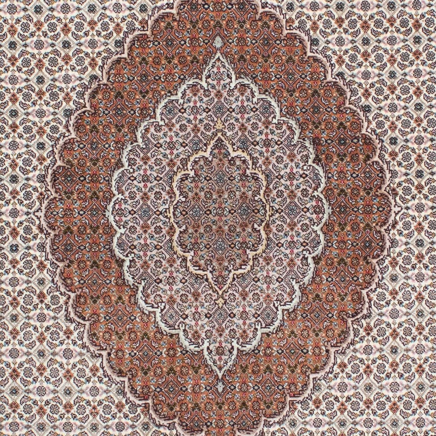 Tapis persan - Tabriz - 212 x 153 cm - marron clair