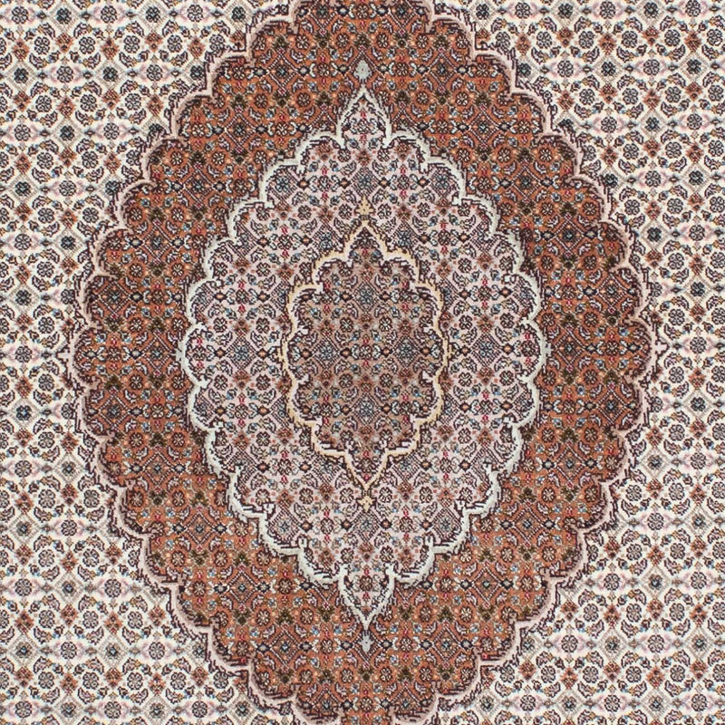 Tapis persan - Tabriz - 212 x 153 cm - marron clair
