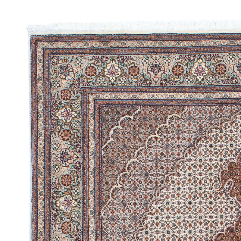 Tapis persan - Tabriz - 212 x 153 cm - marron clair