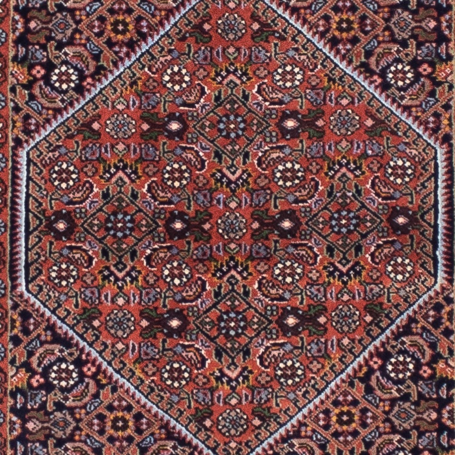 Tapis de couloir Tapis persan - Bidjar - 291 x 70 cm - bleu foncé