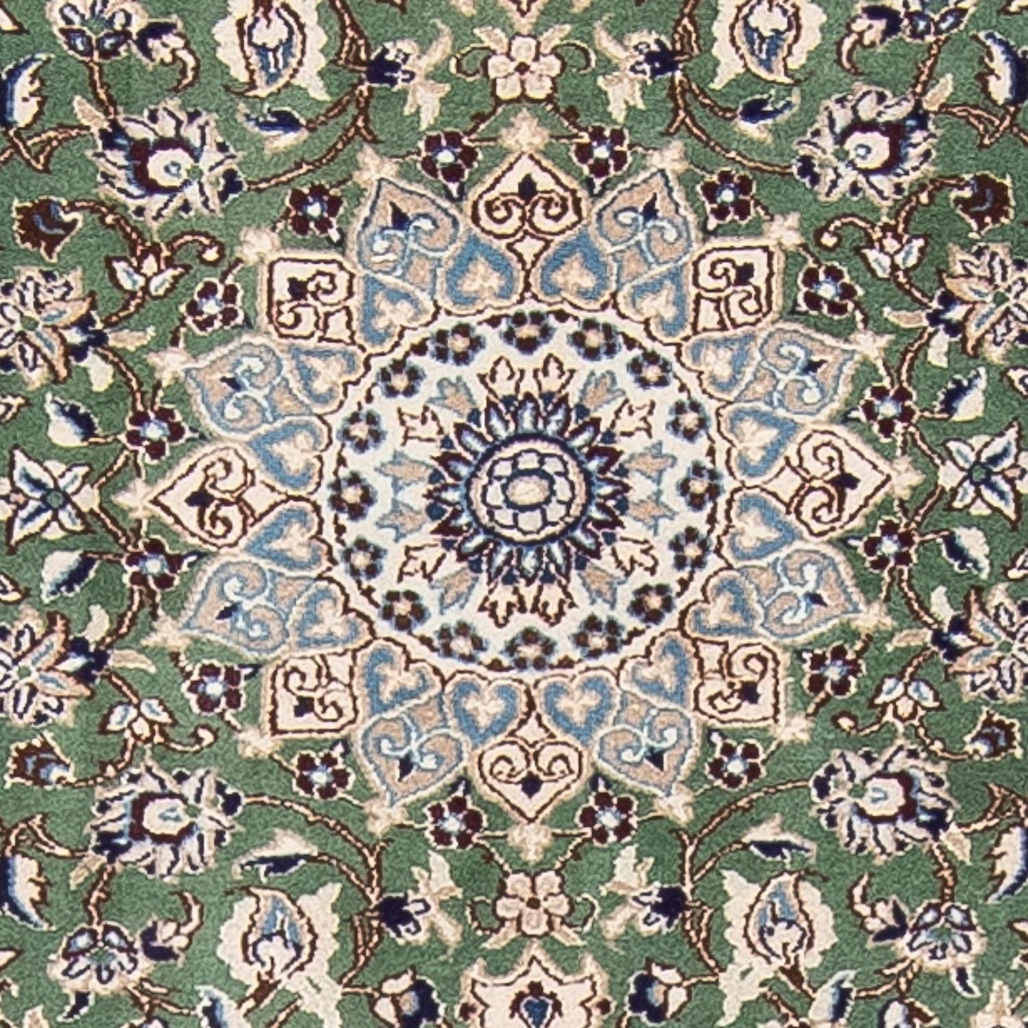 Tapis de couloir Tapis persan - Nain - Royal - 410 x 62 cm - vert