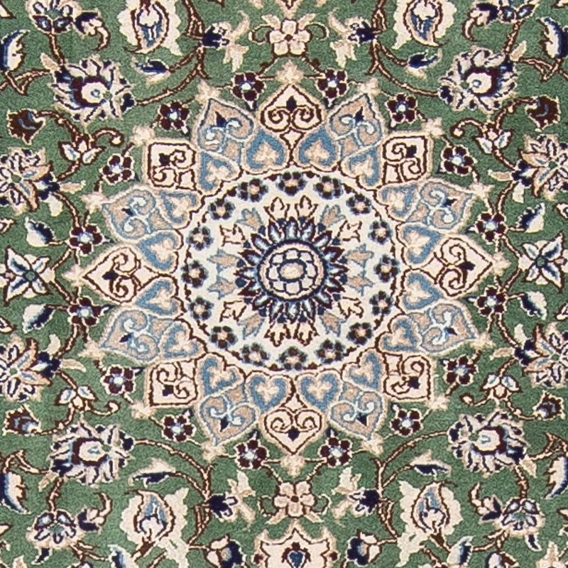 Tapis de couloir Tapis persan - Nain - Royal - 410 x 62 cm - vert