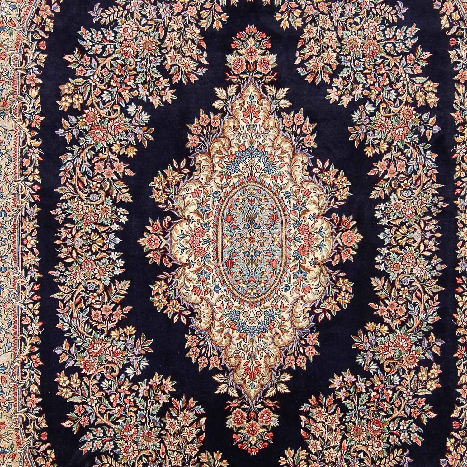 Tapis persan - Royal - 400 x 294 cm - bleu foncé