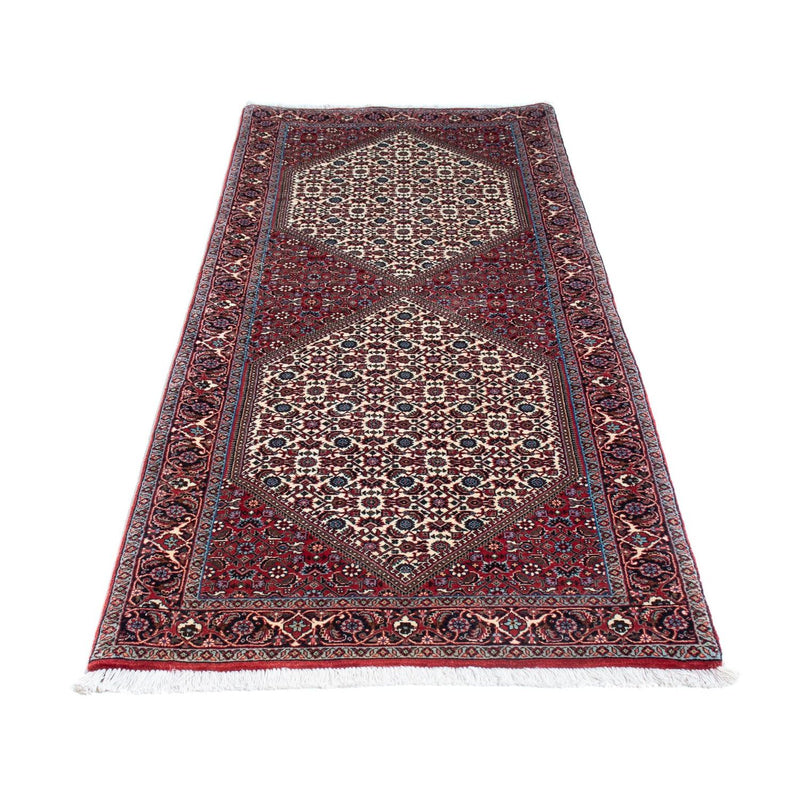 Tapis de couloir Tapis persan - Bidjar - 214 x 83 cm - rouge clair