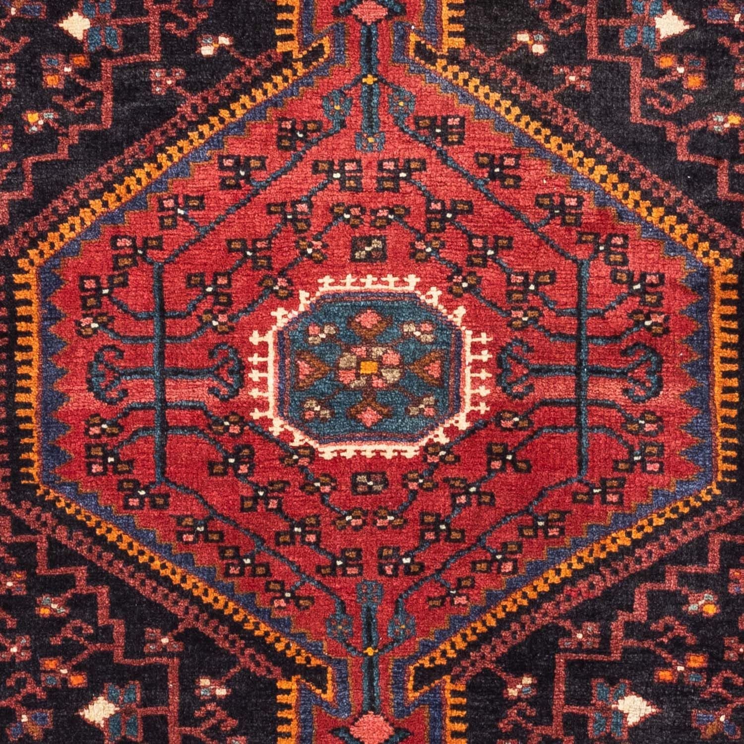 Tapis persan - Nomadic - 127 x 90 cm - rouge foncé