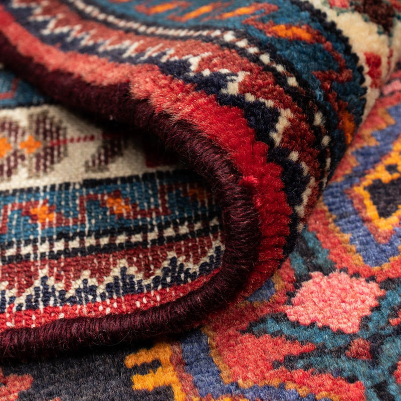 Tapis persan - Nomadic - 127 x 90 cm - rouge foncé
