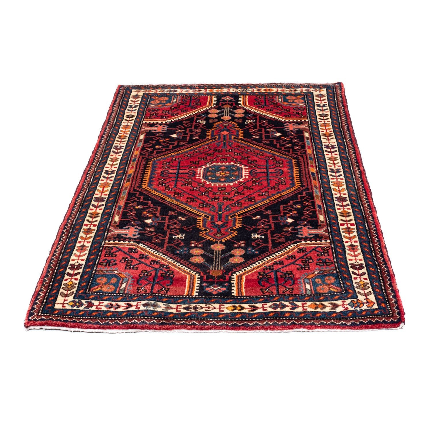 Tapis persan - Nomadic - 127 x 90 cm - rouge foncé