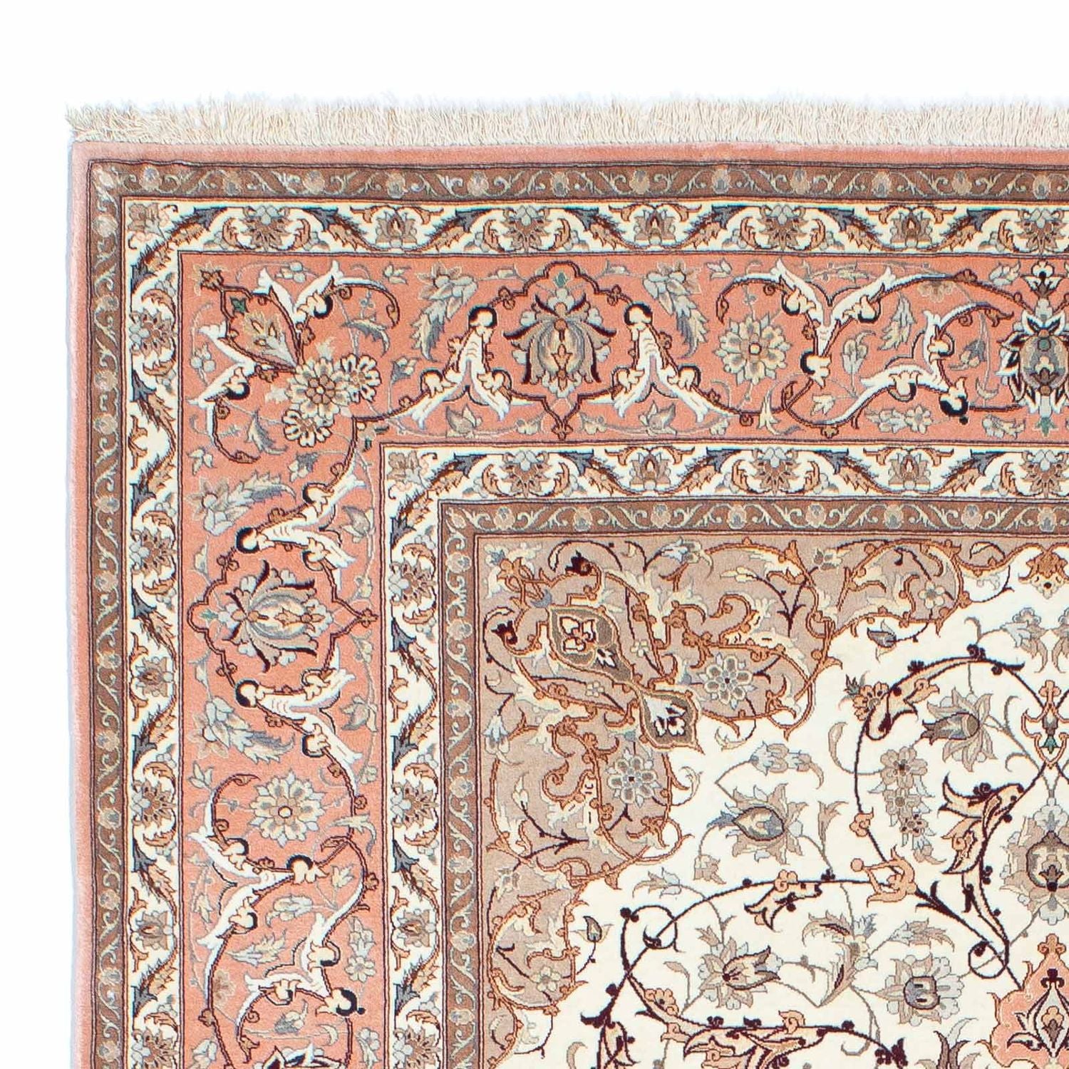 Tapis persan - Isfahan - Premium - 225 x 150 cm - beige