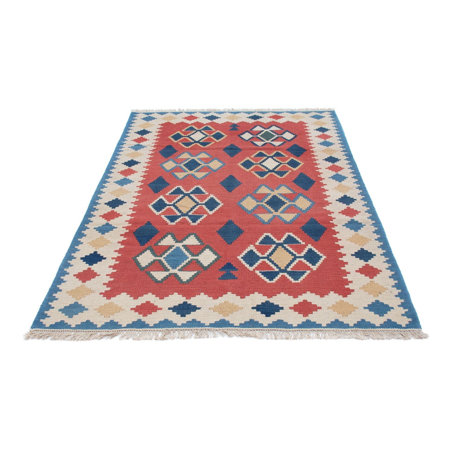 Tapis Kelim - Oriental - 180 x 120 cm - rouge foncé