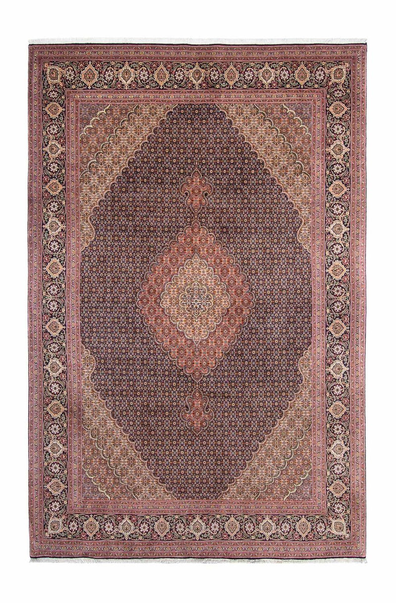 Tapis persan - Tabriz - 310 x 202 cm - bleu foncé