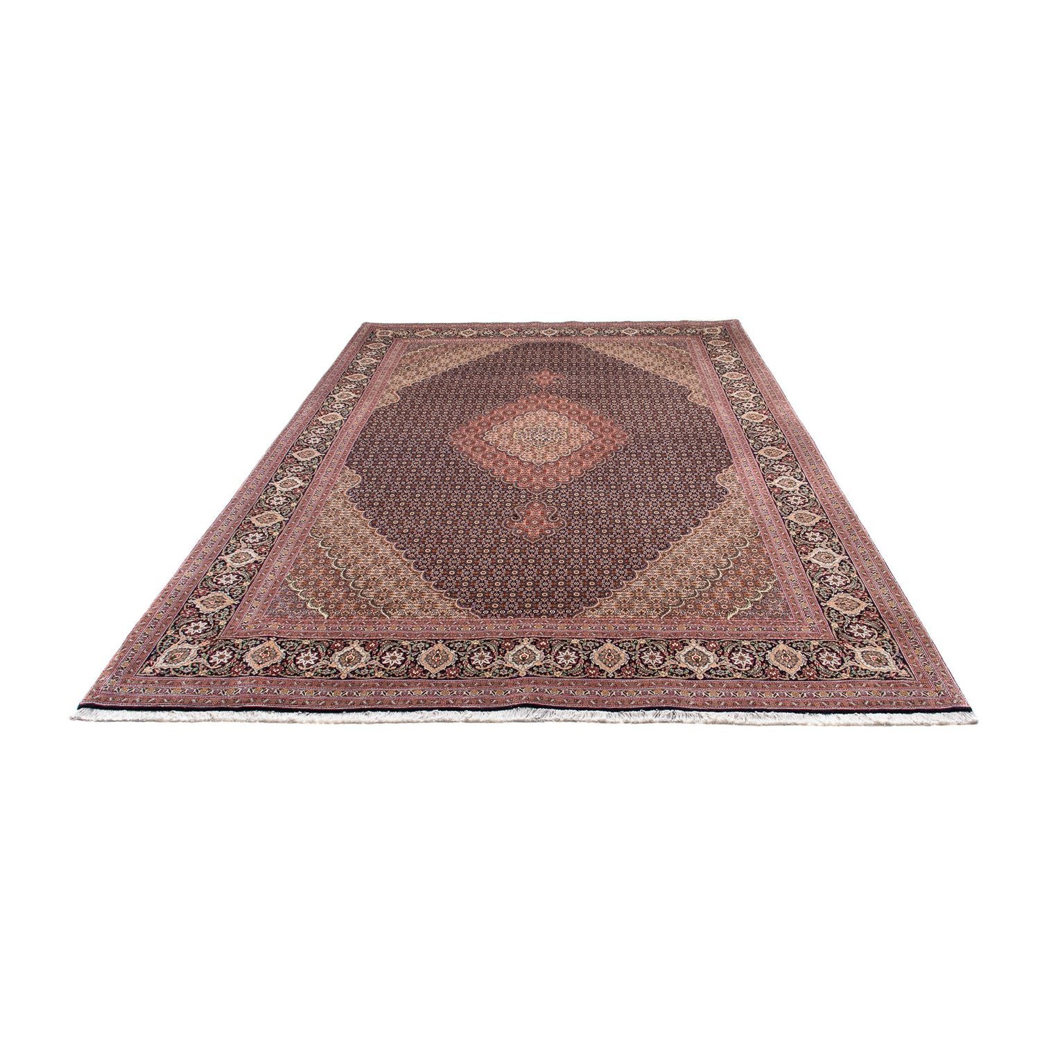 Tapis persan - Tabriz - 310 x 202 cm - bleu foncé