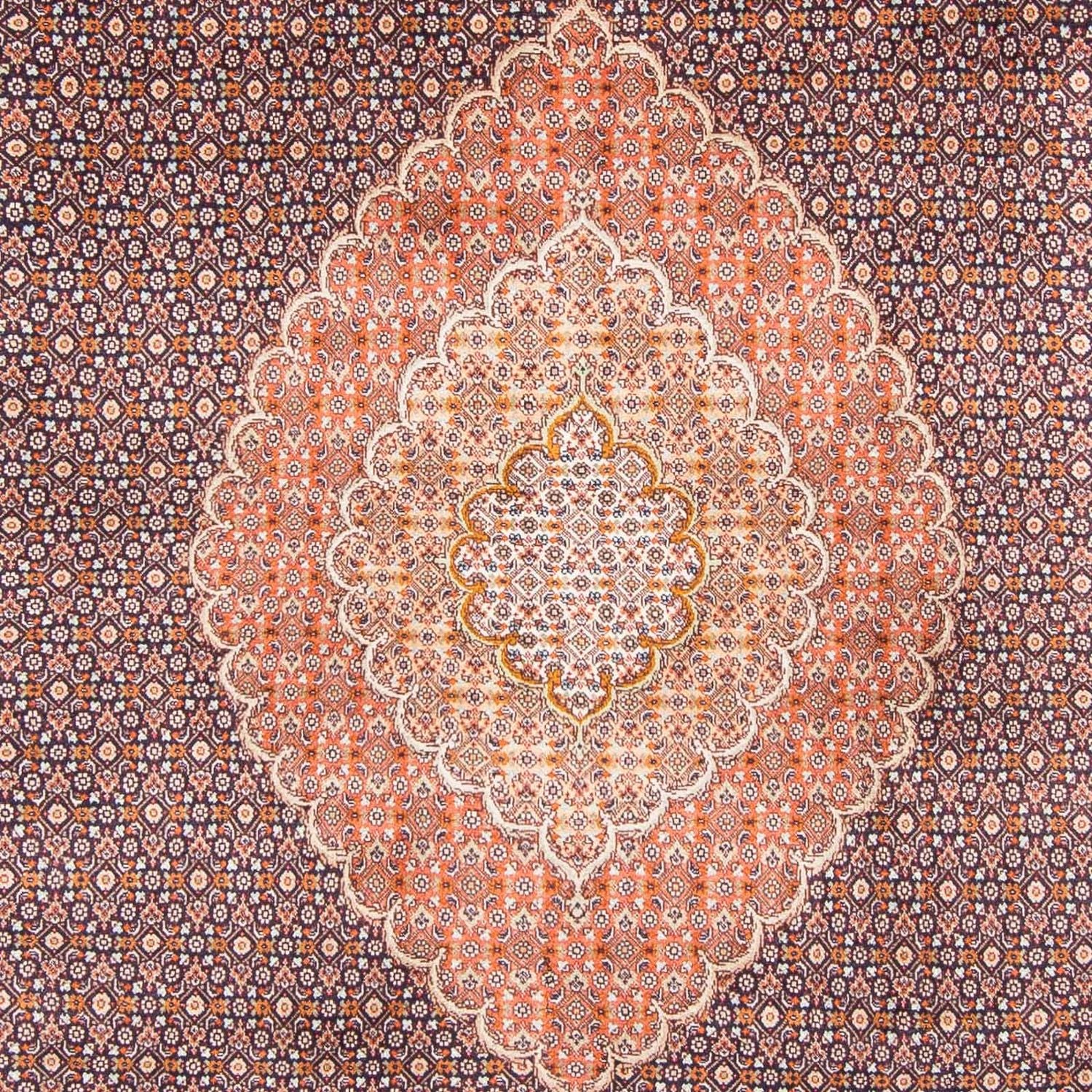 Tapis persan - Tabriz - 312 x 206 cm - bleu foncé