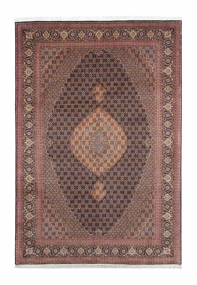 Tapis persan - Tabriz - 293 x 202 cm - bleu foncé