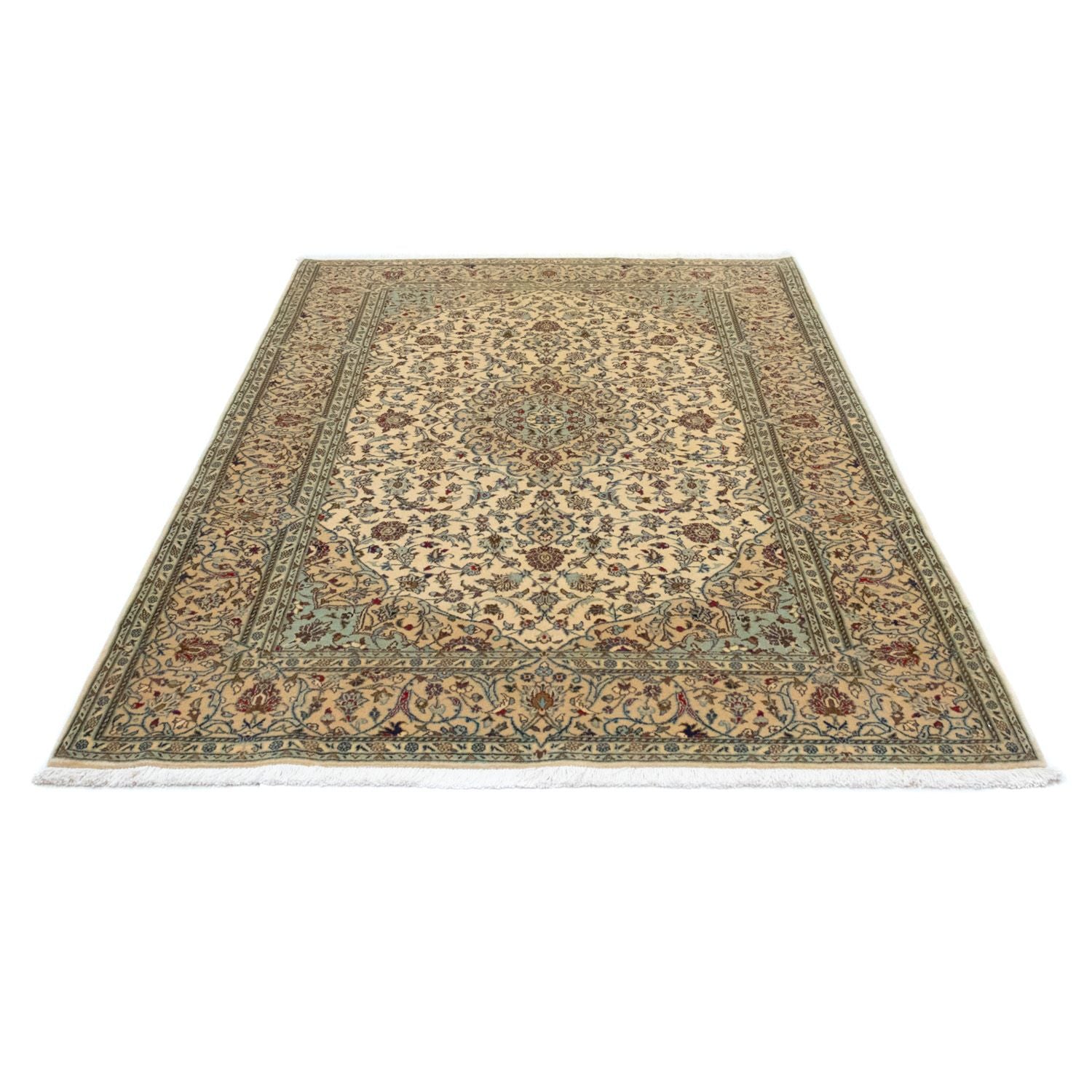 Tapis persan - Keshan - 216 x 142 cm - beige