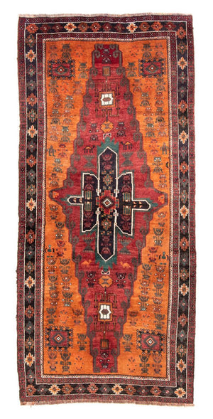 Tapis de couloir Tapis persan - Nomadic - 220 x 104 cm - orange