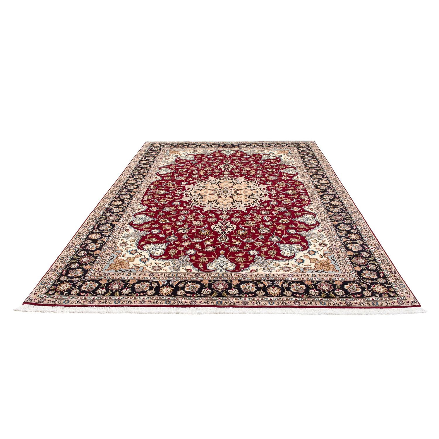 Tapis persan - Tabriz - Royal - 305 x 205 cm - rouge foncé