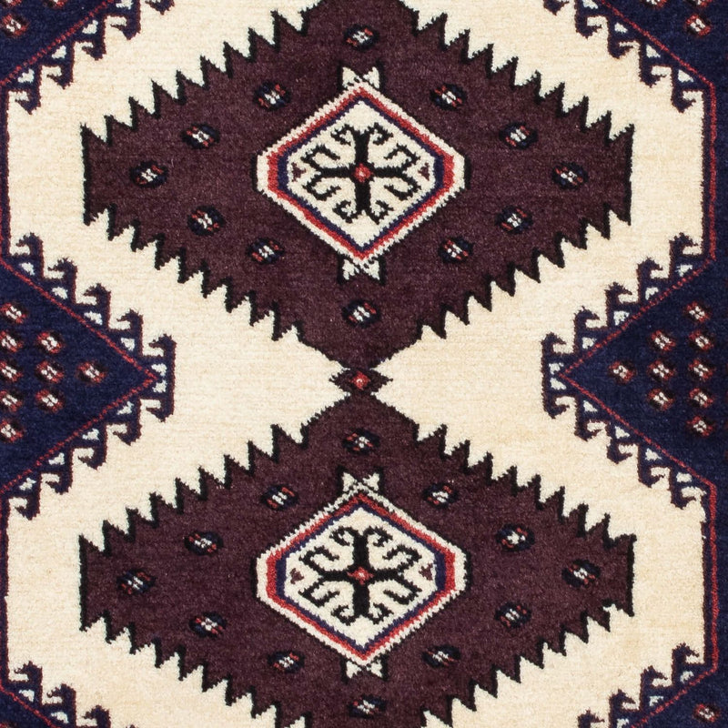 Tapis Turkaman - 139 x 87 cm - multicolore