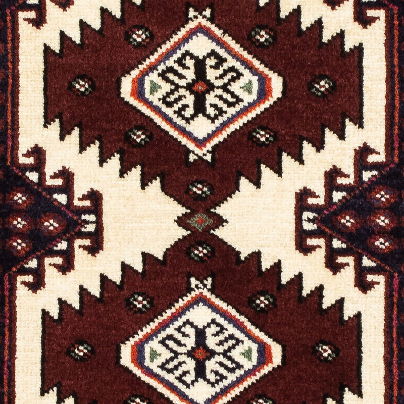 Tapis Turkaman - 135 x 90 cm - rouge foncé