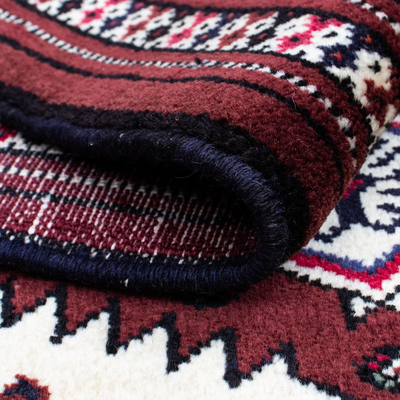 Tapis Turkaman - 135 x 90 cm - rouge foncé