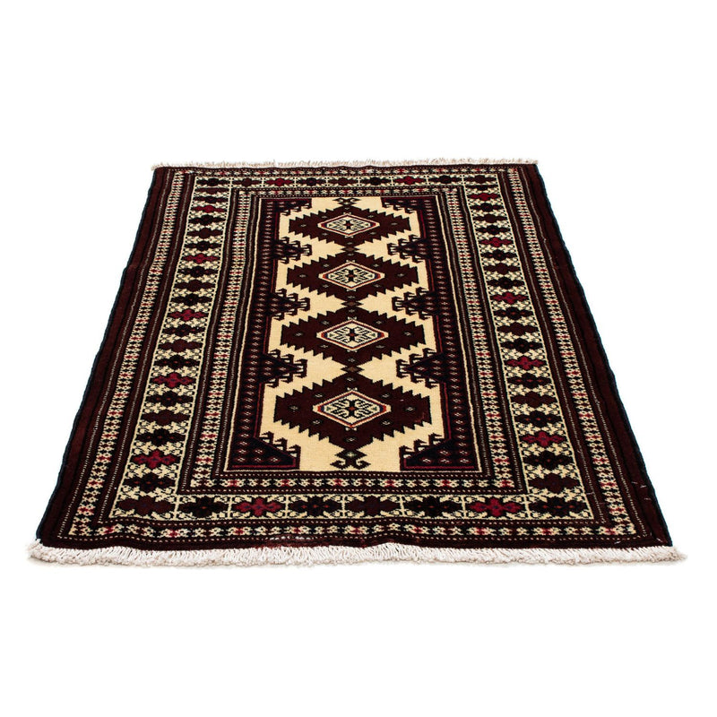 Tapis Turkaman - 135 x 90 cm - rouge foncé