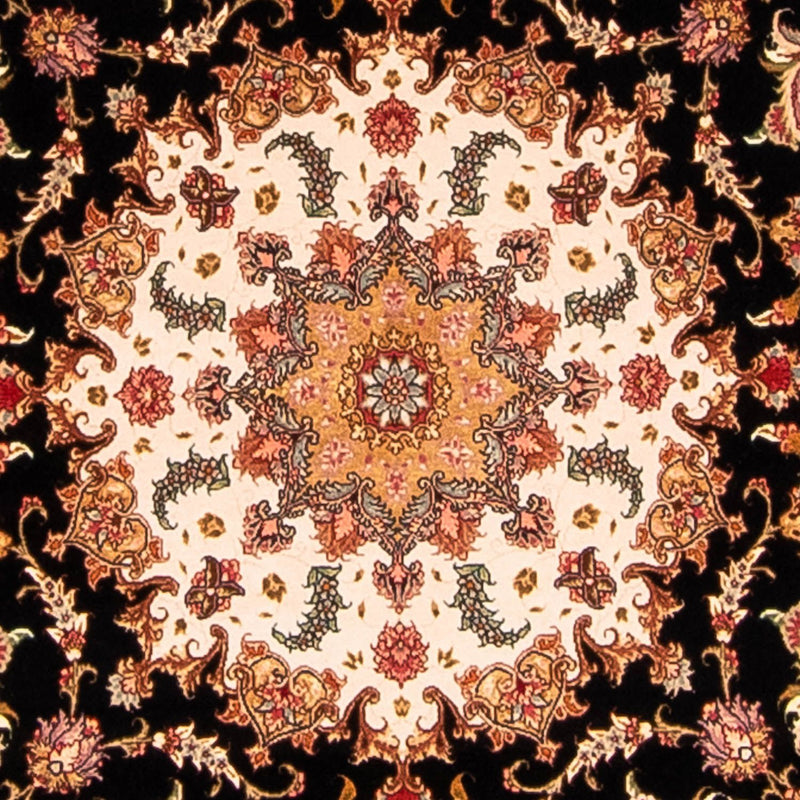 Tapis persan - Tabriz - Royal ronde  - 208 x 208 cm - bleu foncé