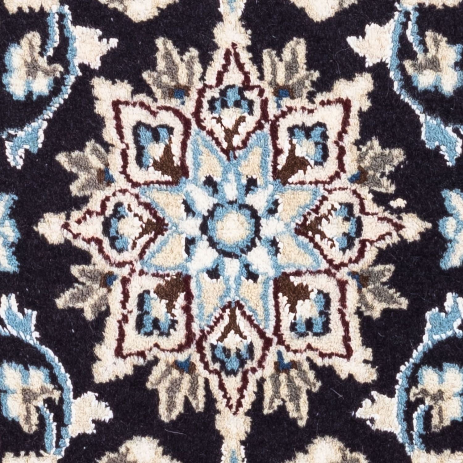 Tapis persan - Nain - 101 x 57 cm - bleu foncé