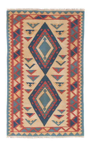 Tapis Kelim - Oriental - 184 x 117 cm - marron clair
