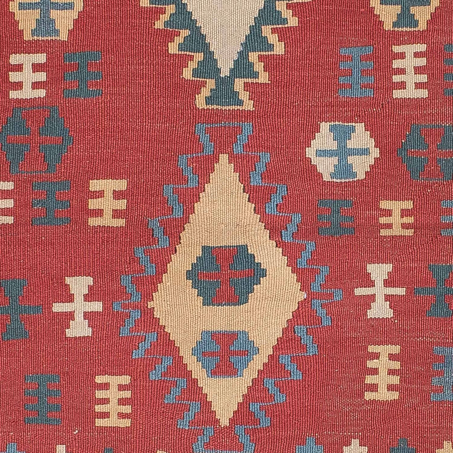 Tapis Kelim - Oriental - 168 x 113 cm - rouge foncé