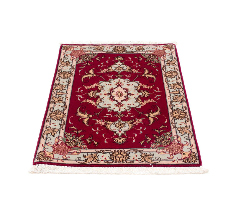 Tapis persan - Tabriz - Royal - 87 x 60 cm - rouge foncé