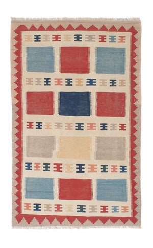 Tapis Kelim - Oriental - 196 x 120 cm - beige