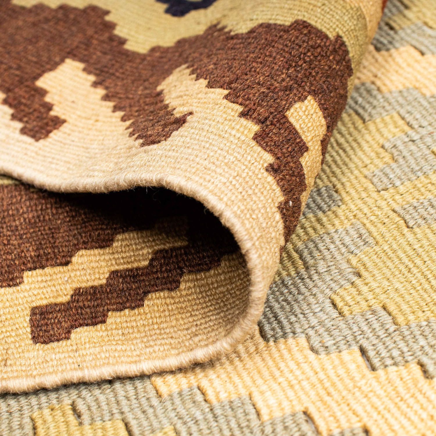 Tapis Kelim - Oriental - 200 x 147 cm - beige