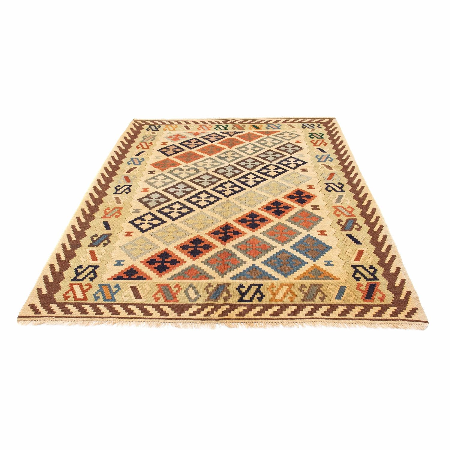 Tapis Kelim - Oriental - 200 x 147 cm - beige