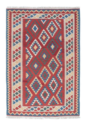 Kelim Teppich - Oriental 186 x 125 cm - dunkelrot